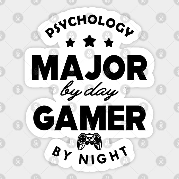 Psychology major by day gamer by night Sticker by KC Happy Shop